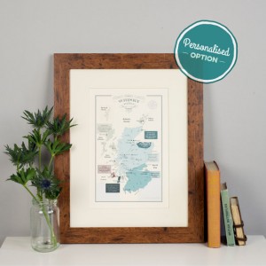 Whisky Map Of Distillery Regions In Scotland Print
