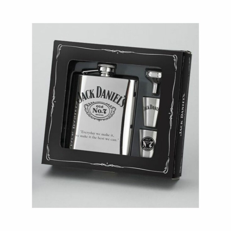 Jack Daniel's Gift Set with Flask and Shot Glasses